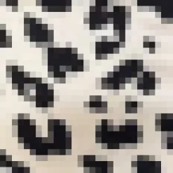 Black and Cream Leopard Print High Low Frill Hem Midi Dress