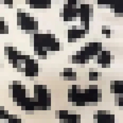 Black and Cream Leopard Print High Low Frill Hem Midi Dress