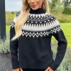 Black Fairisle Knitted Jumper