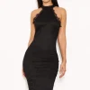 Black Lace Midi Dress
