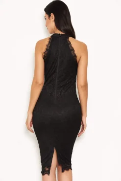 Black Lace Midi Dress