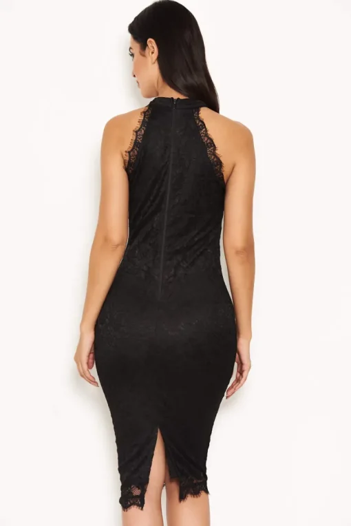 Black Lace Midi Dress