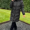 Black Long-Line Padded Coat