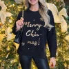 Black Merry Chic-mas Sequin Knit Jumper