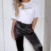 Black Satin Joggers