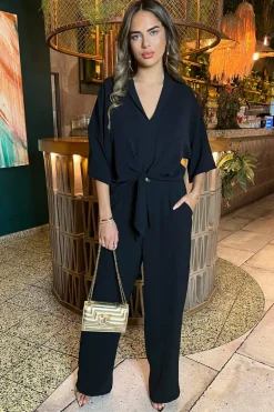Black Straight Leg Trousers