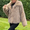 Brown Faux Fur Short Jacket