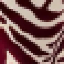Burgundy Animal Print Button Top Gathered Side Midi Dress
