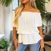 Cream Bardot Top