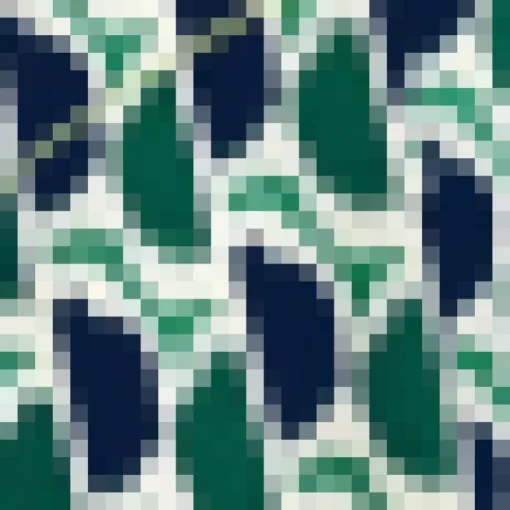 Green and Navy Printed Wrap Top Midi Dress