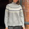 Grey Fairisle Knitted Jumper