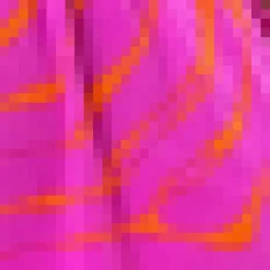 Hot Pink Printed One Shoulder Frill Detail Dipped Hem Dress
