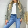 Khaki Lightweight Cotton Bomber Jacket