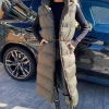 Khaki Zip Up Hooded Gilet
