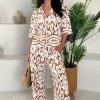 Multi Abstract Print Short Sleeve Shirt