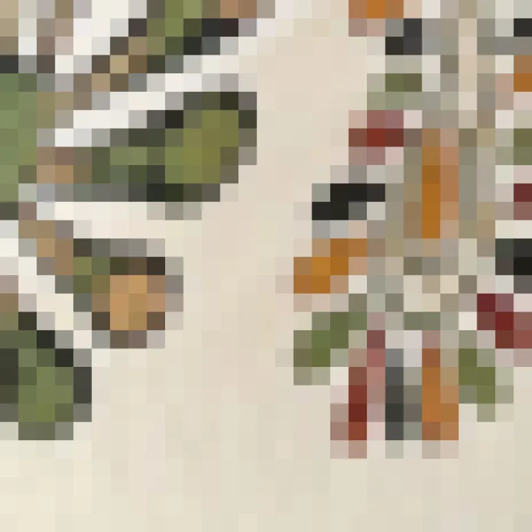 Multi Mixed Print Wide Leg Trousers