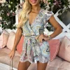 Multi Paisley Printed Wrap Top Playsuit