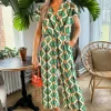 Multi Printed Short Sleeve Wrap Top Jumpsuit