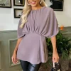 Mushroom Batwing Sleeve Top