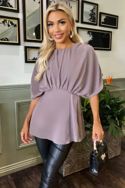 Mushroom Batwing Sleeve Top