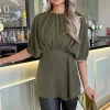 Olive Batwing Sleeve Top