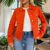 Orange Lightweight Denim Jacket