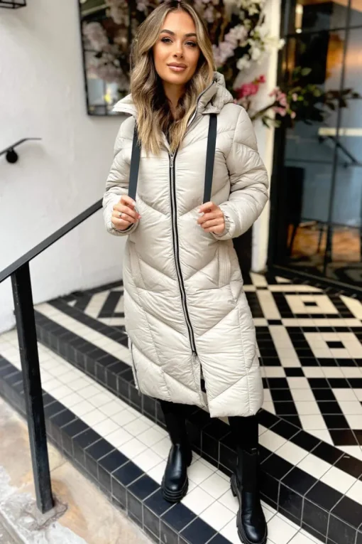 Oyster Long Puffer Coat