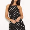 Polka Dot Tie Waist Playsuit