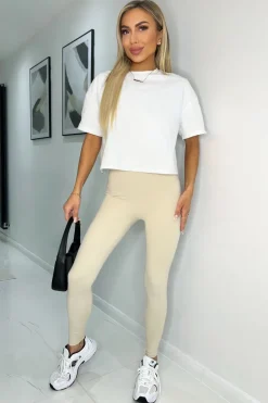 Stone High Rise Active Leggings