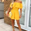 Yellow Bardot Playsuit