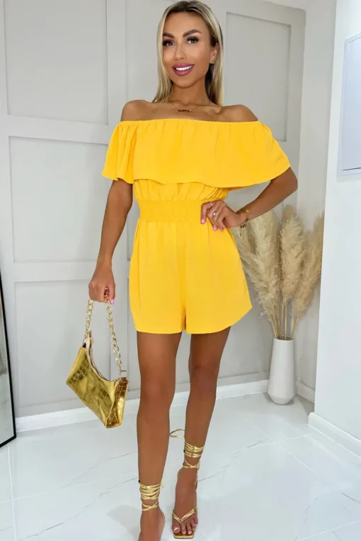 Yellow Bardot Playsuit