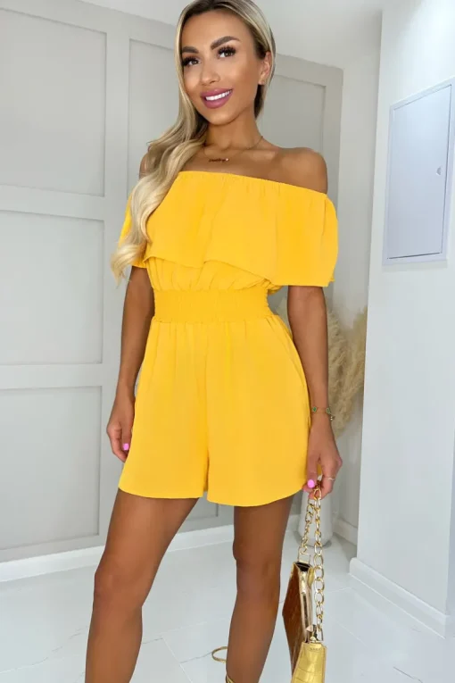 Yellow Bardot Playsuit