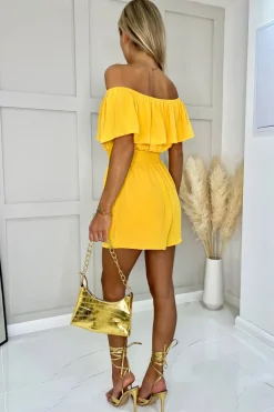 Yellow Bardot Playsuit